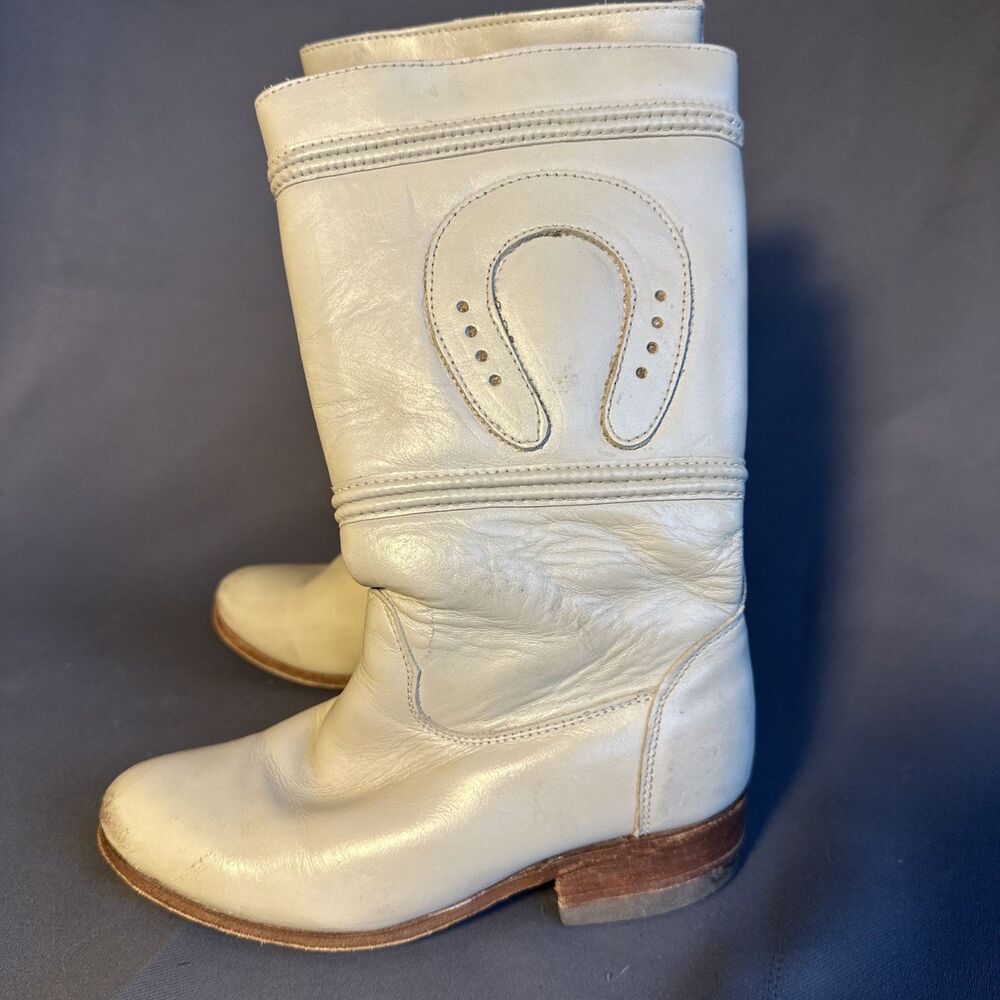 Kids boots 18.5 Mexican Clay Leather Horseshoe 11 US
